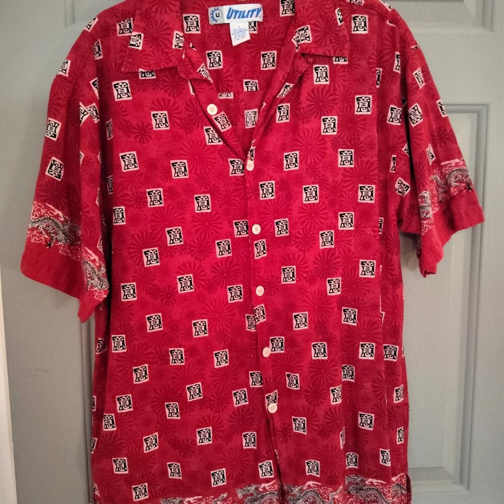 Men's Vintage Utility Button Down Shirt